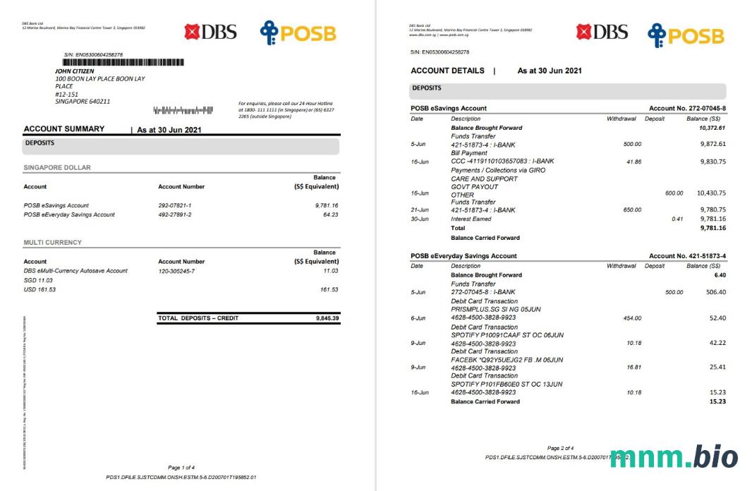 Singapore DBS 2 strony